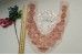 Rosette, Chiffon collar applique, Dusty rose, Large, 27x17 cm